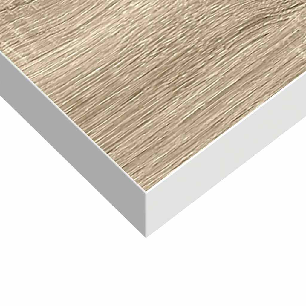 Étagères flottantes 4 pcs chêne et blanc 120x23,5x3,8 cm MDF - XIOS