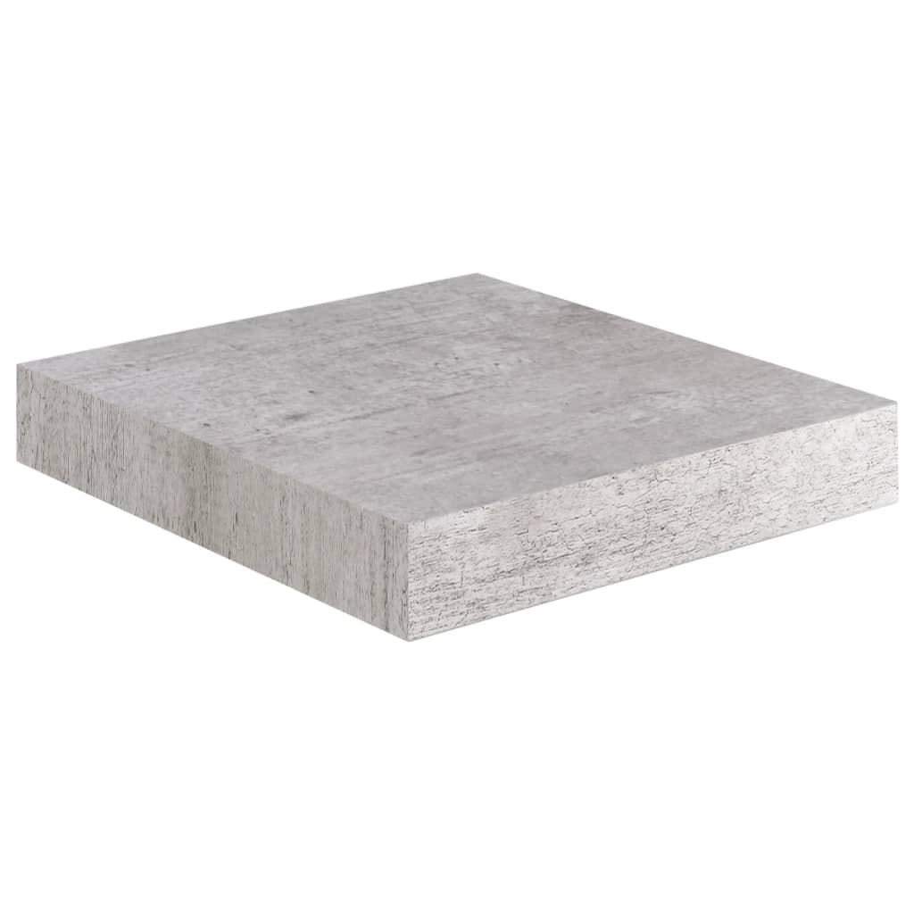 Étagères murales flottantes 2 pcs gris béton 23x23,5x3,8 cm MDF - XIOS