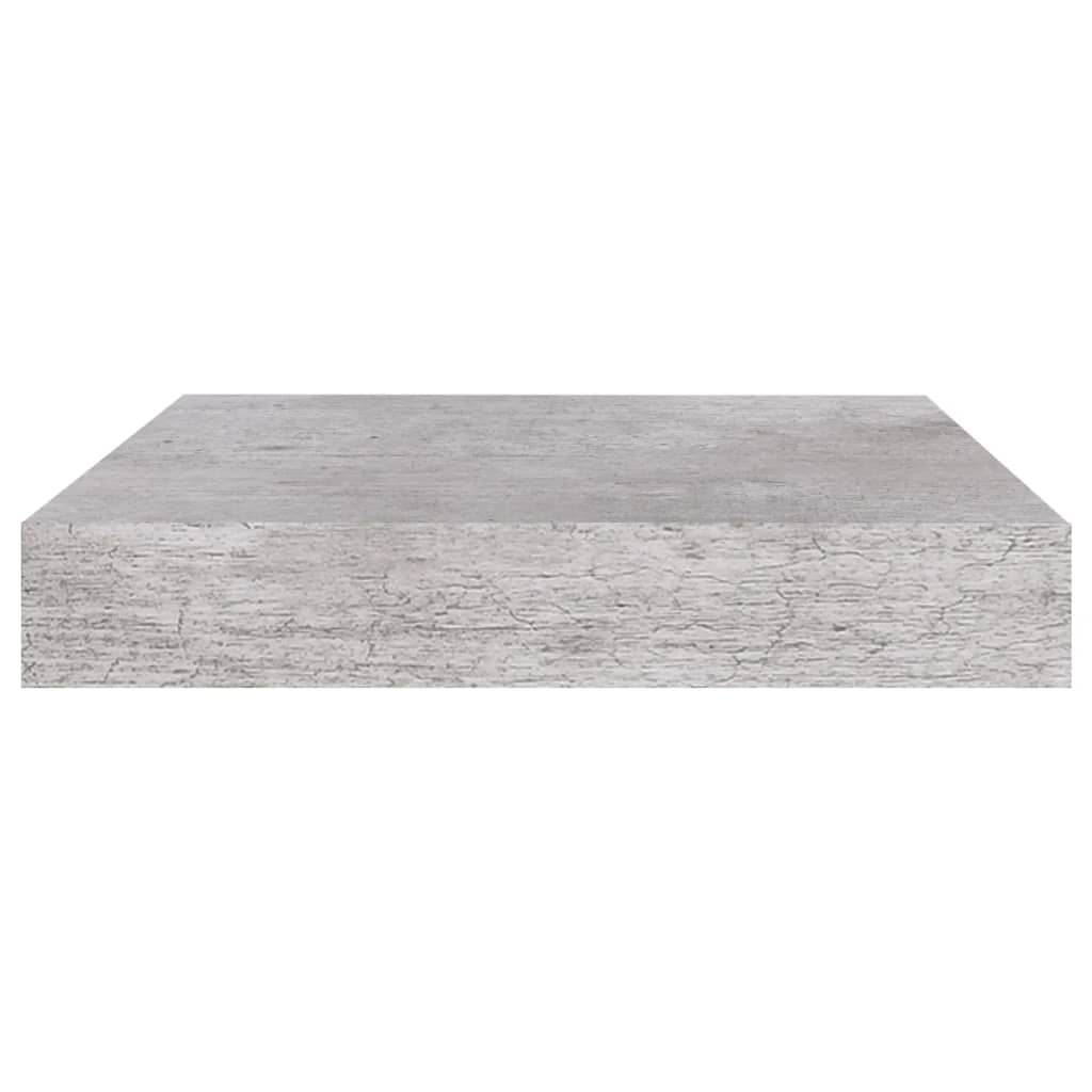 Étagères murales flottantes 2 pcs gris béton 23x23,5x3,8 cm MDF - XIOS
