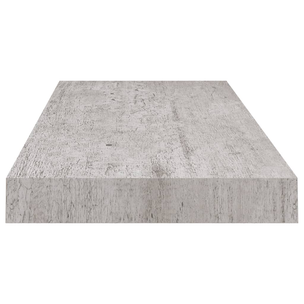 Étagères murales flottantes 2 pcs gris béton 60x23,5x3,8 cm MDF - XIOS