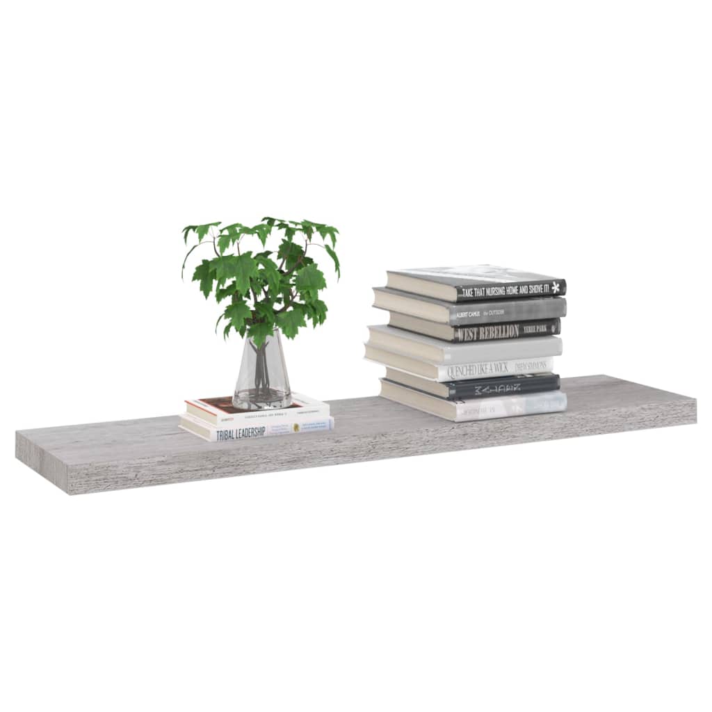 Étagères murales flottantes 4 pcs Gris béton 90x23,5x3,8cm MDF - XIOS
