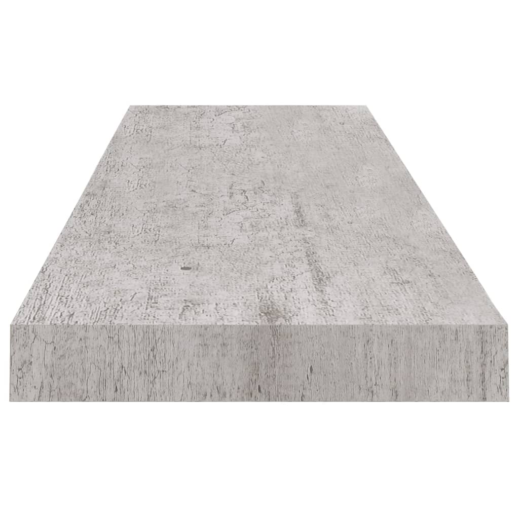 Étagères murales flottantes 4 pcs Gris béton 90x23,5x3,8cm MDF - XIOS