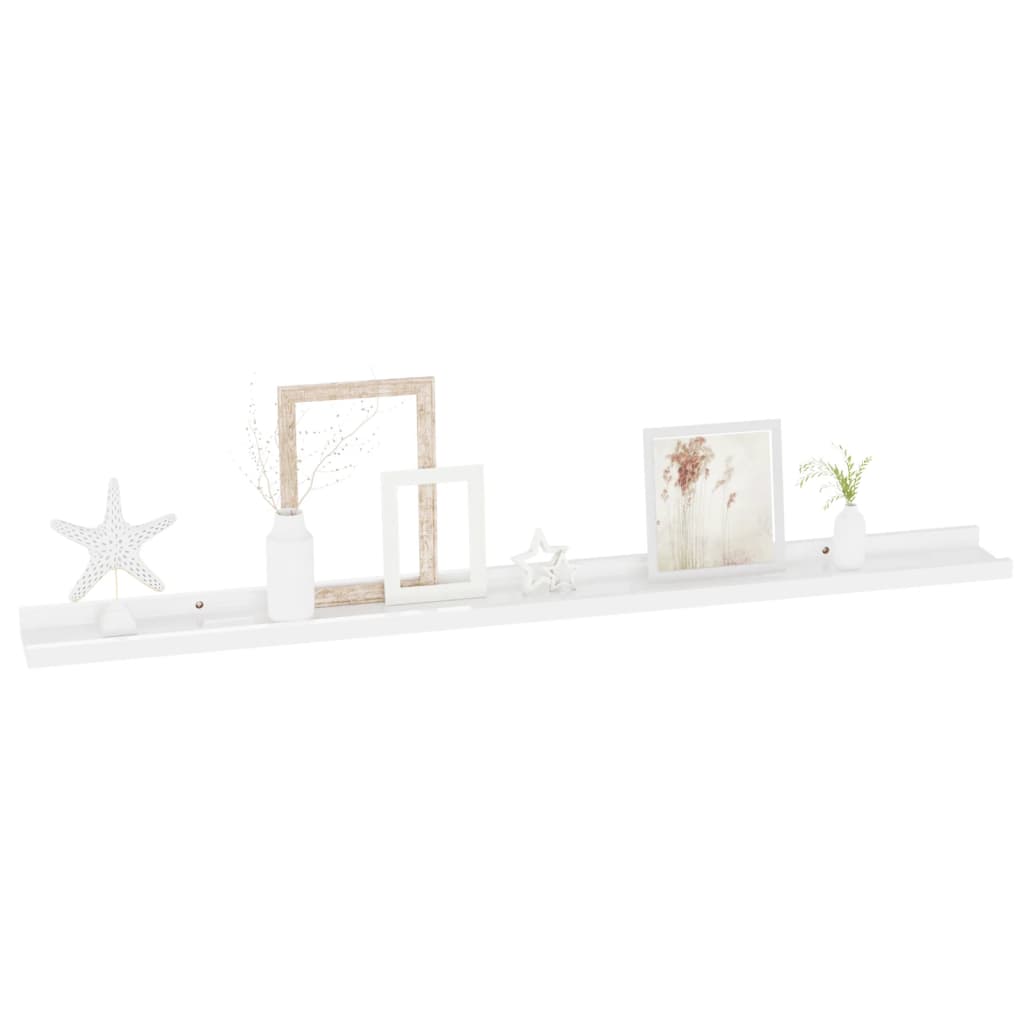 Étagères murales 2 pcs Blanc brillant 100x9x3 cm - XIOS