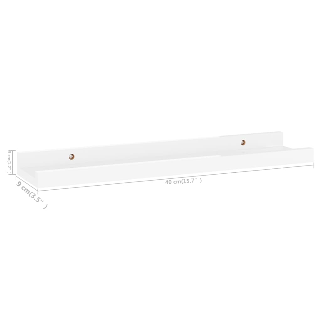 Étagères murales 4 pcs Blanc brillant 40x9x3 cm - XIOS