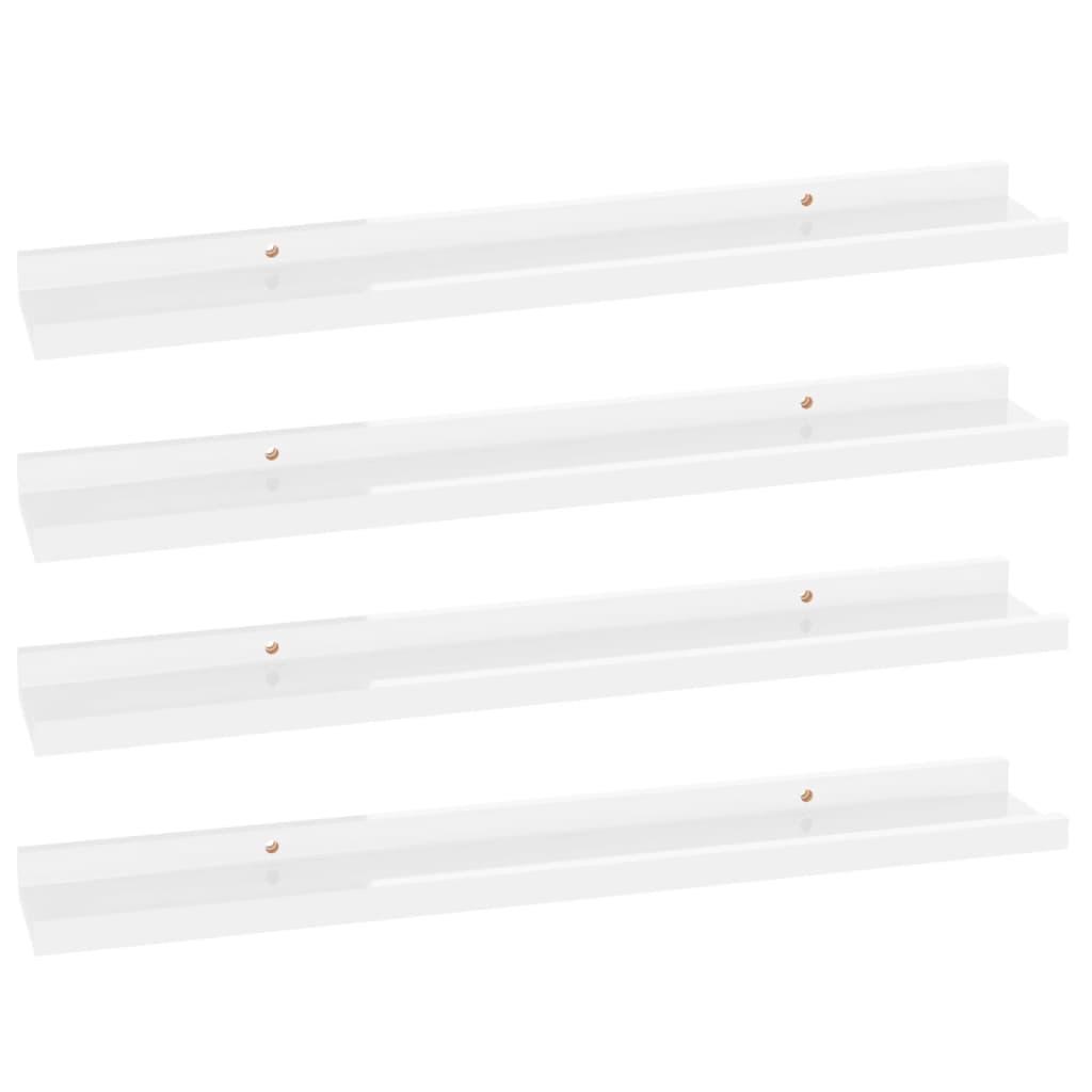 Étagères murales 4 pcs Blanc brillant 60x9x3 cm - XIOS