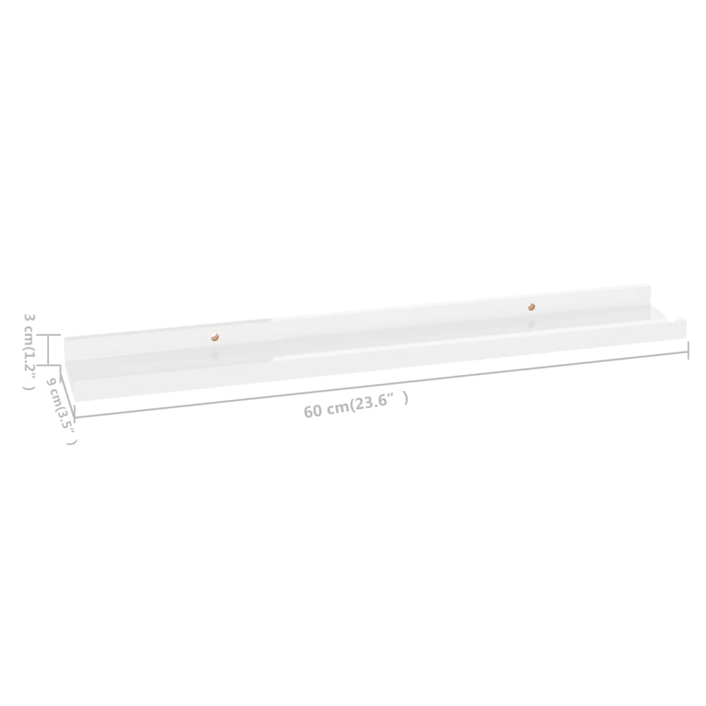 Étagères murales 4 pcs Blanc brillant 60x9x3 cm - XIOS