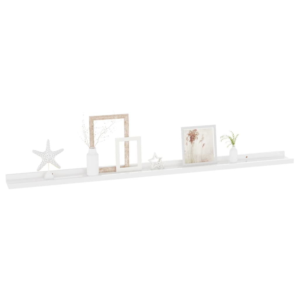 Étagères murales 4 pcs Blanc brillant 115x9x3 cm Étagères murales & corniches vidaXL