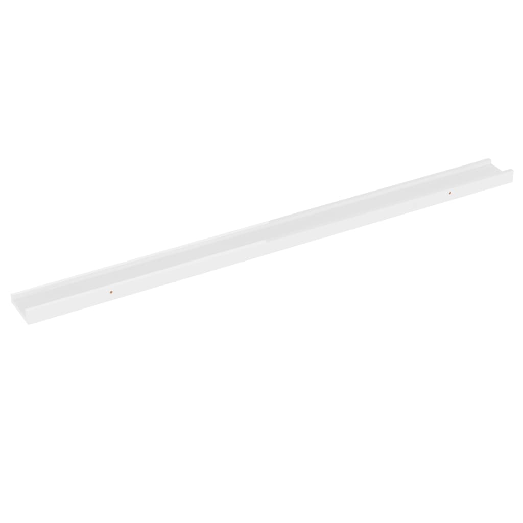 Étagères murales 4 pcs Blanc brillant 115x9x3 cm Étagères murales & corniches vidaXL