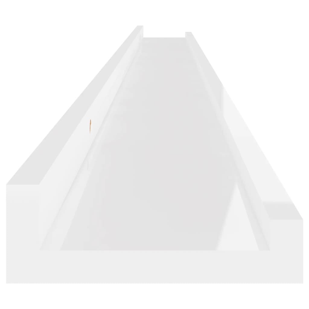 Étagères murales 4 pcs Blanc brillant 115x9x3 cm Étagères murales & corniches vidaXL