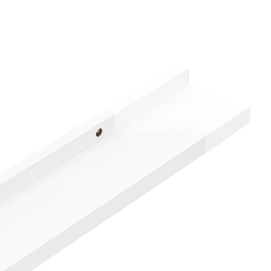 Étagères murales 4 pcs Blanc brillant 115x9x3 cm Étagères murales & corniches vidaXL