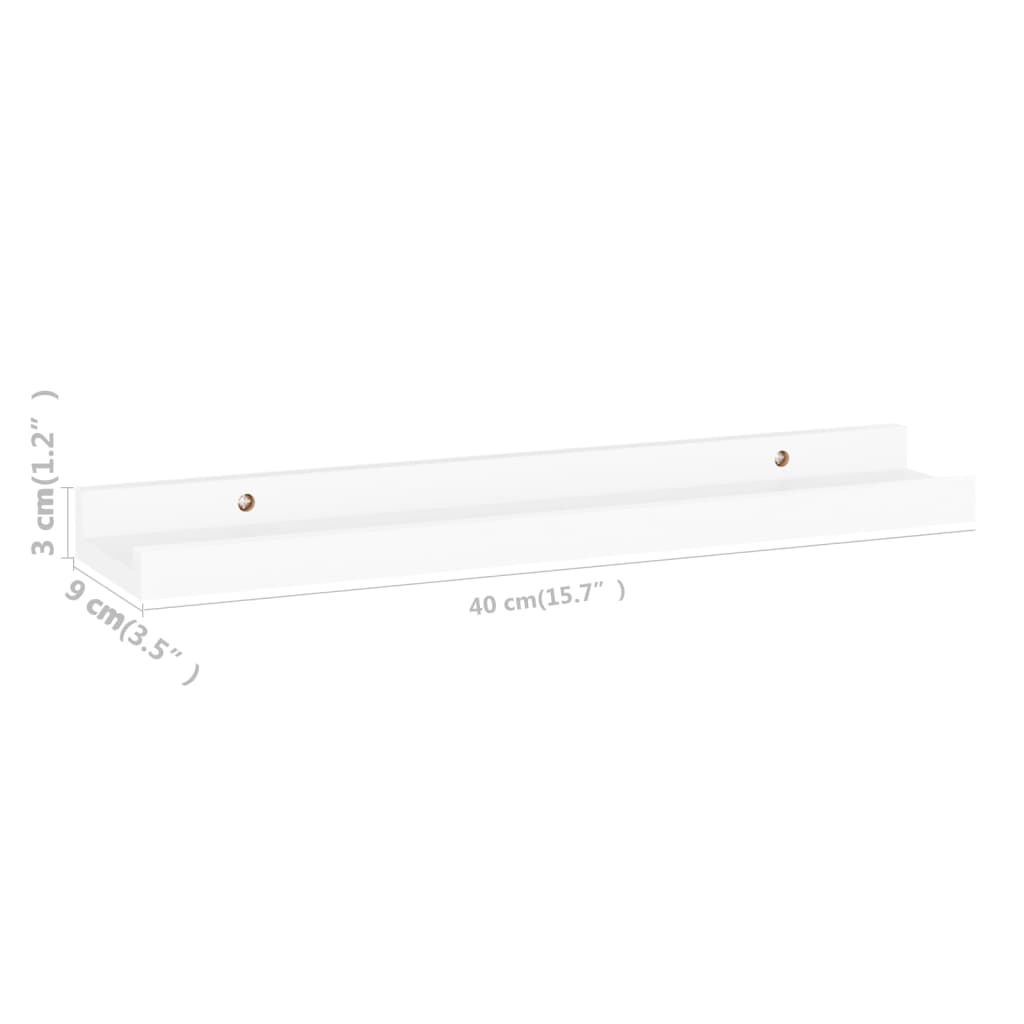 Étagères murales 4 pcs Blanc 40x9x3 cm - XIOS