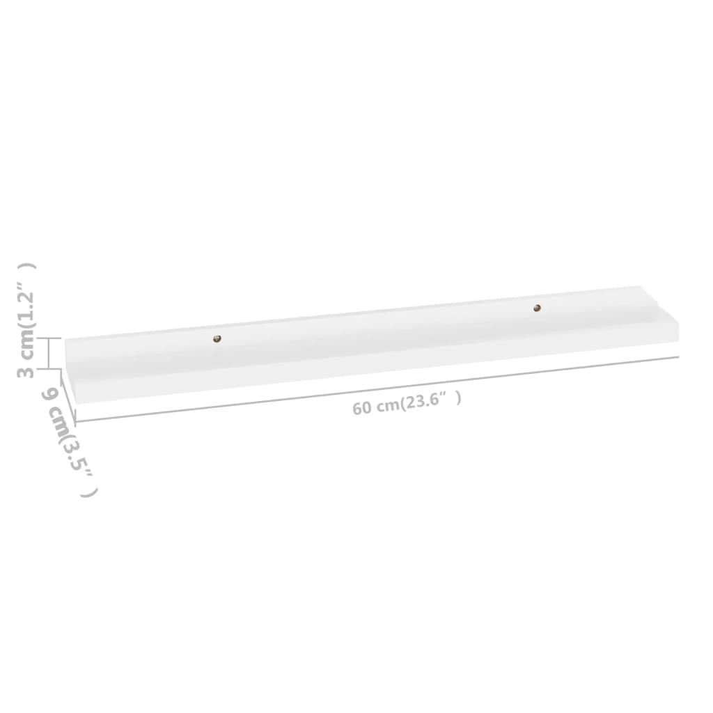 Étagères murales 4 pcs Blanc 60x9x3 cm - XIOS