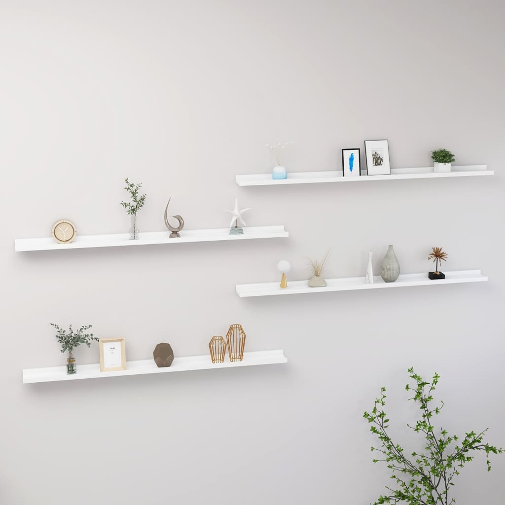Étagères murales 4 pcs Blanc 115x9x3 cm - XIOS