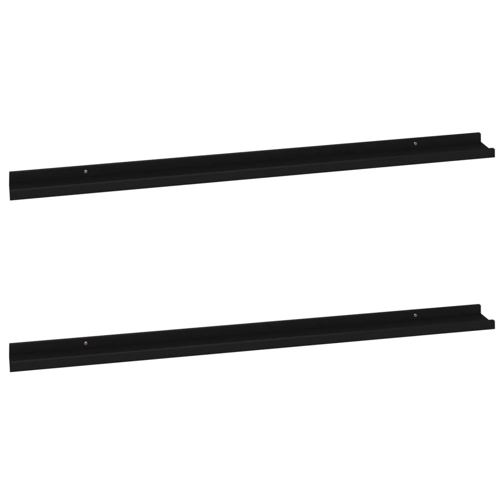 Étagères murales 2 pcs Noir 115x9x3 cm - XIOS