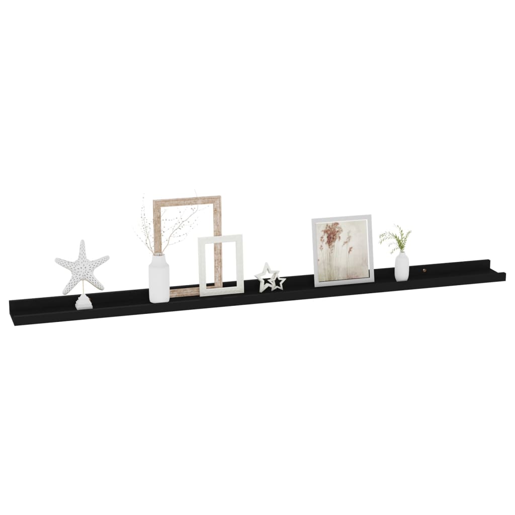Étagères murales 2 pcs Noir 115x9x3 cm - XIOS