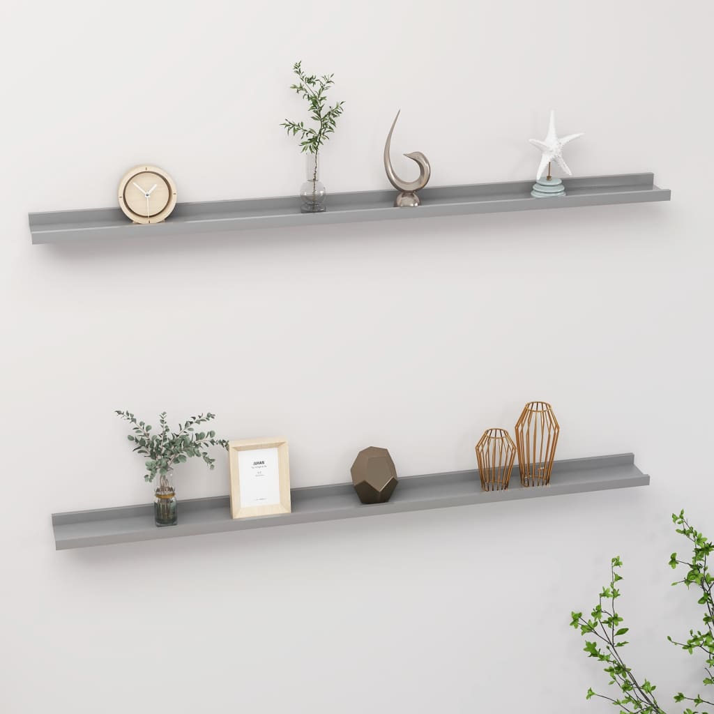 Étagères murales 2 pcs Gris 115x9x3 cm - XIOS