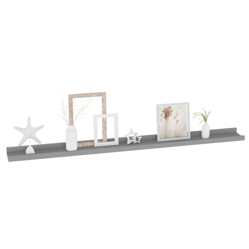 Étagères murales 4 pcs Gris 100x9x3 cm - XIOS