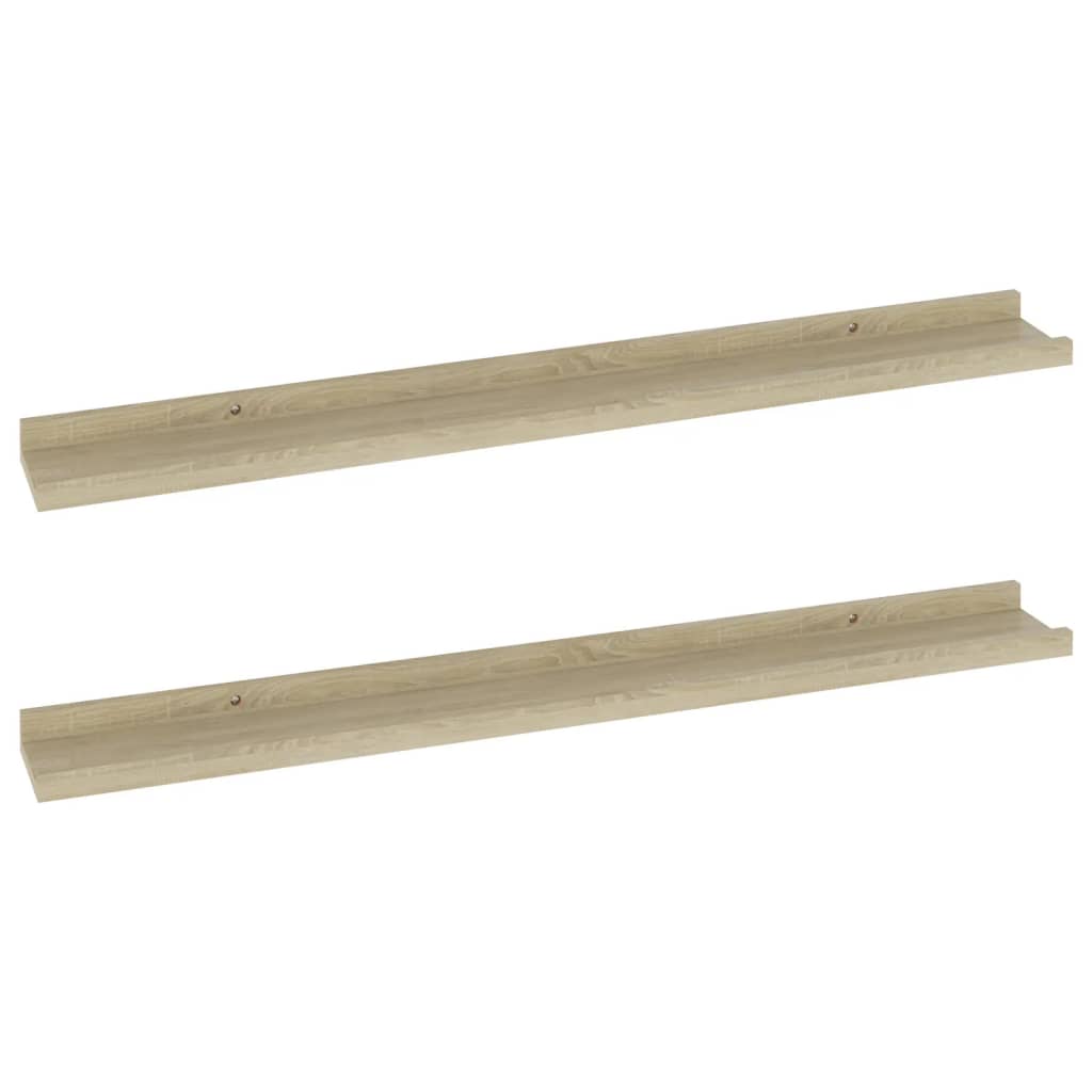 Étagères murales 2 pcs chêne sonoma 80x9x3 cm - XIOS