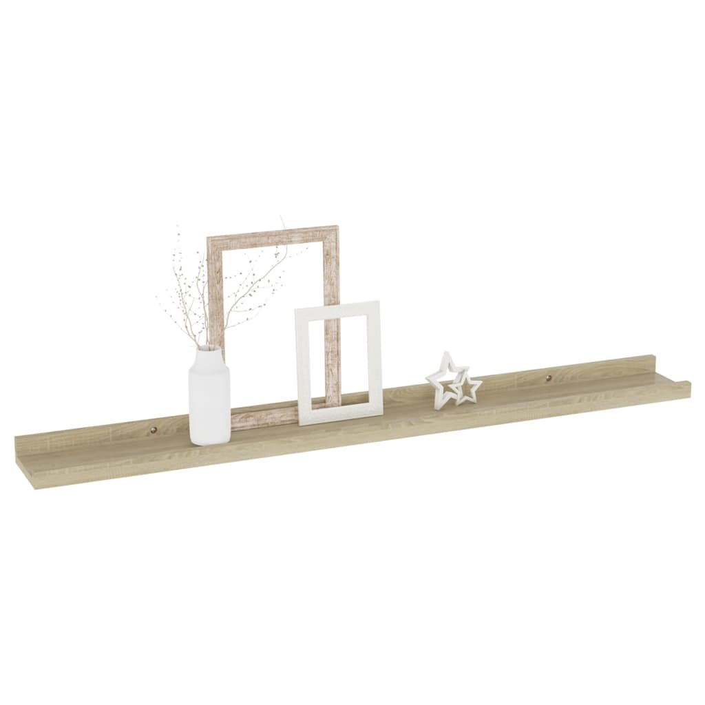 Étagères murales 2 pcs chêne sonoma 80x9x3 cm - XIOS
