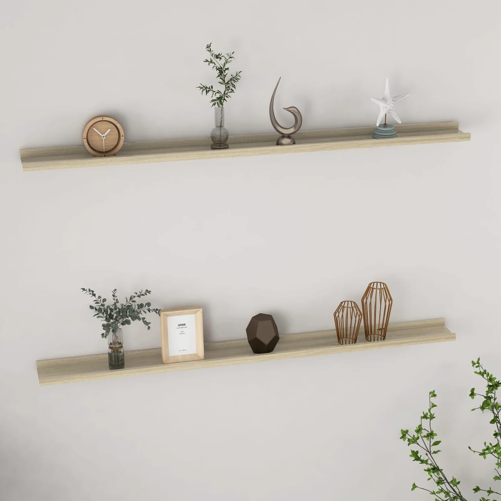 Étagères murales 2 pcs chêne sonoma 115x9x3 cm - XIOS