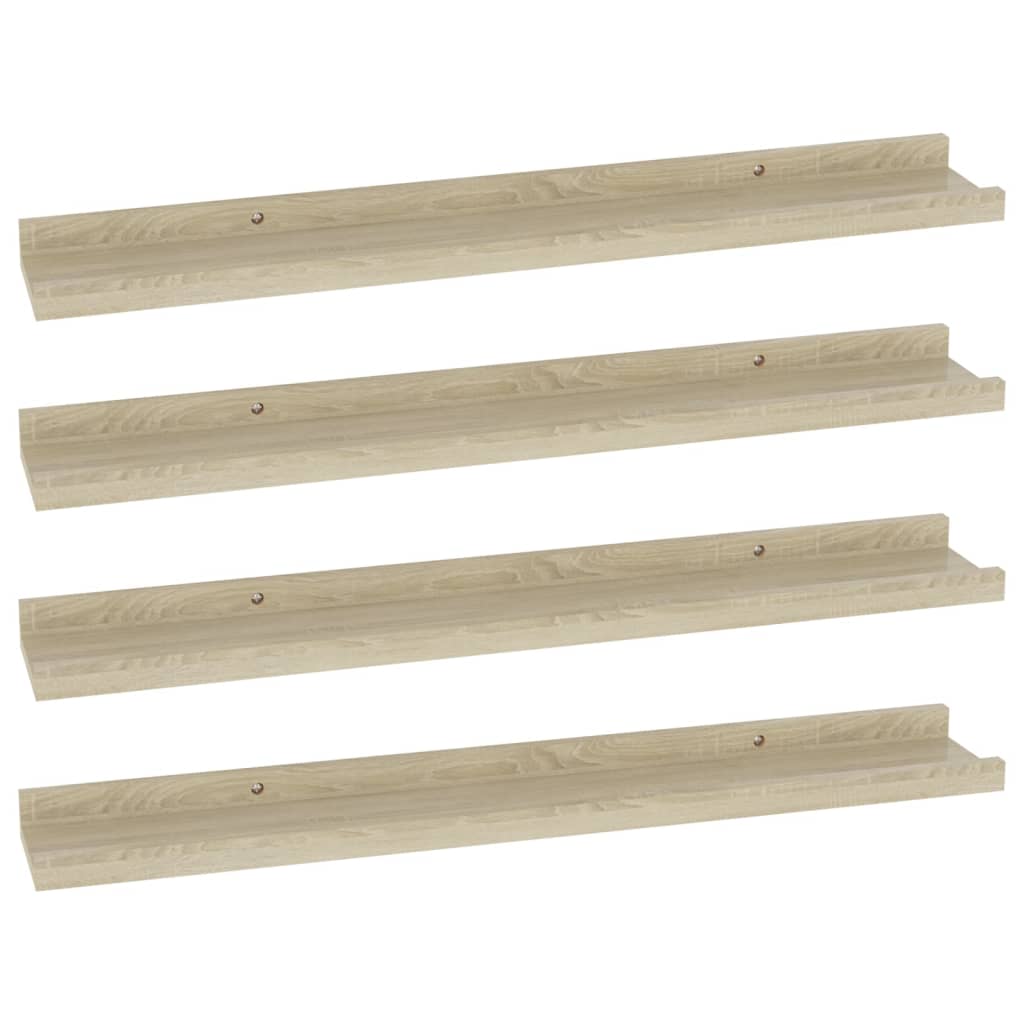 Étagères murales 4 pcs chêne sonoma 60x9x3 cm - XIOS