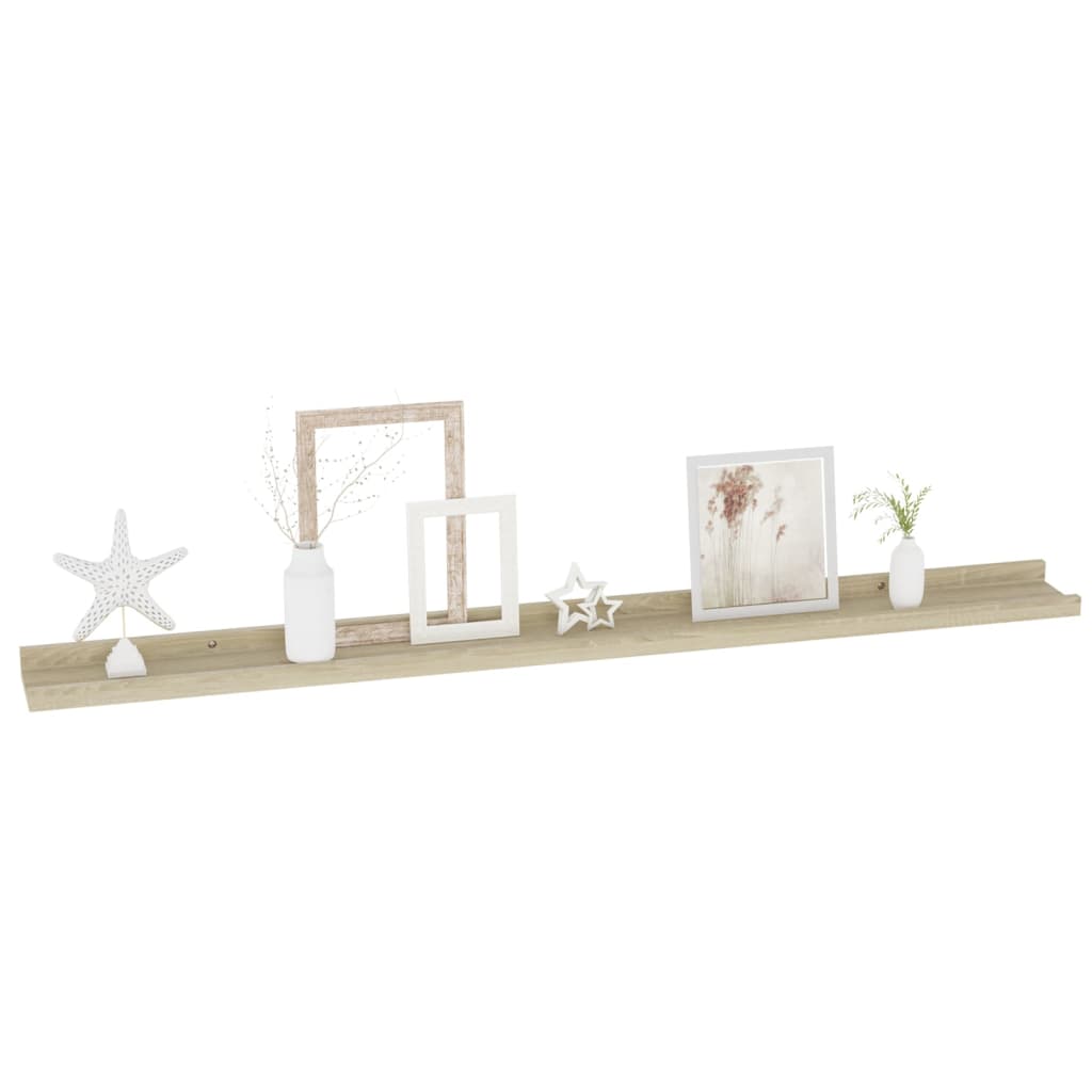Étagères murales 4 pcs chêne sonoma 100x9x3 cm - XIOS