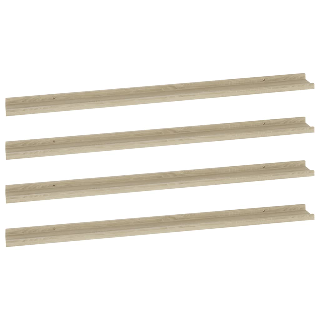 Étagères murales 4 pcs chêne sonoma 115x9x3 cm - XIOS