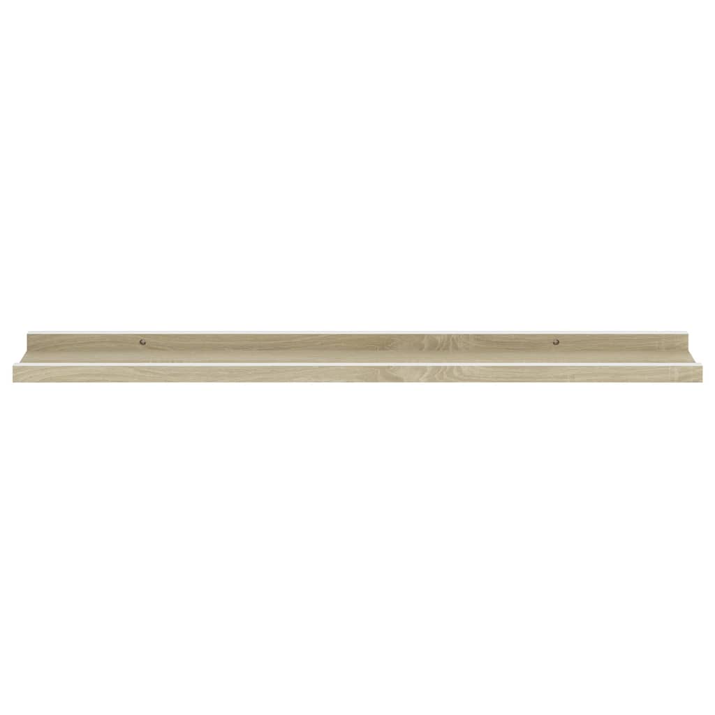 Étagères murales 2 pcs blanc et chêne sonoma 80x9x3 cm - XIOS