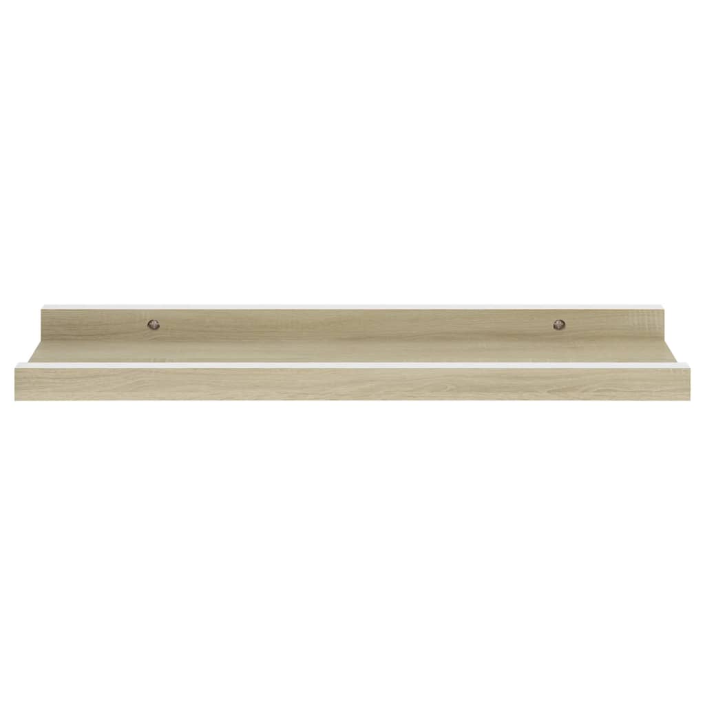 Étagères murales 4 pcs blanc et chêne sonoma 40x9x3 cm - XIOS