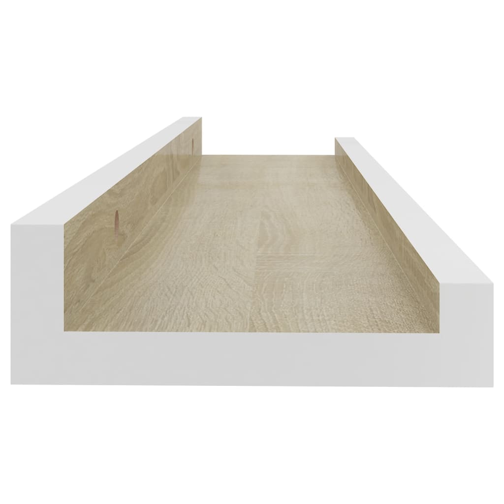 Étagères murales 4 pcs blanc et chêne sonoma 40x9x3 cm - XIOS