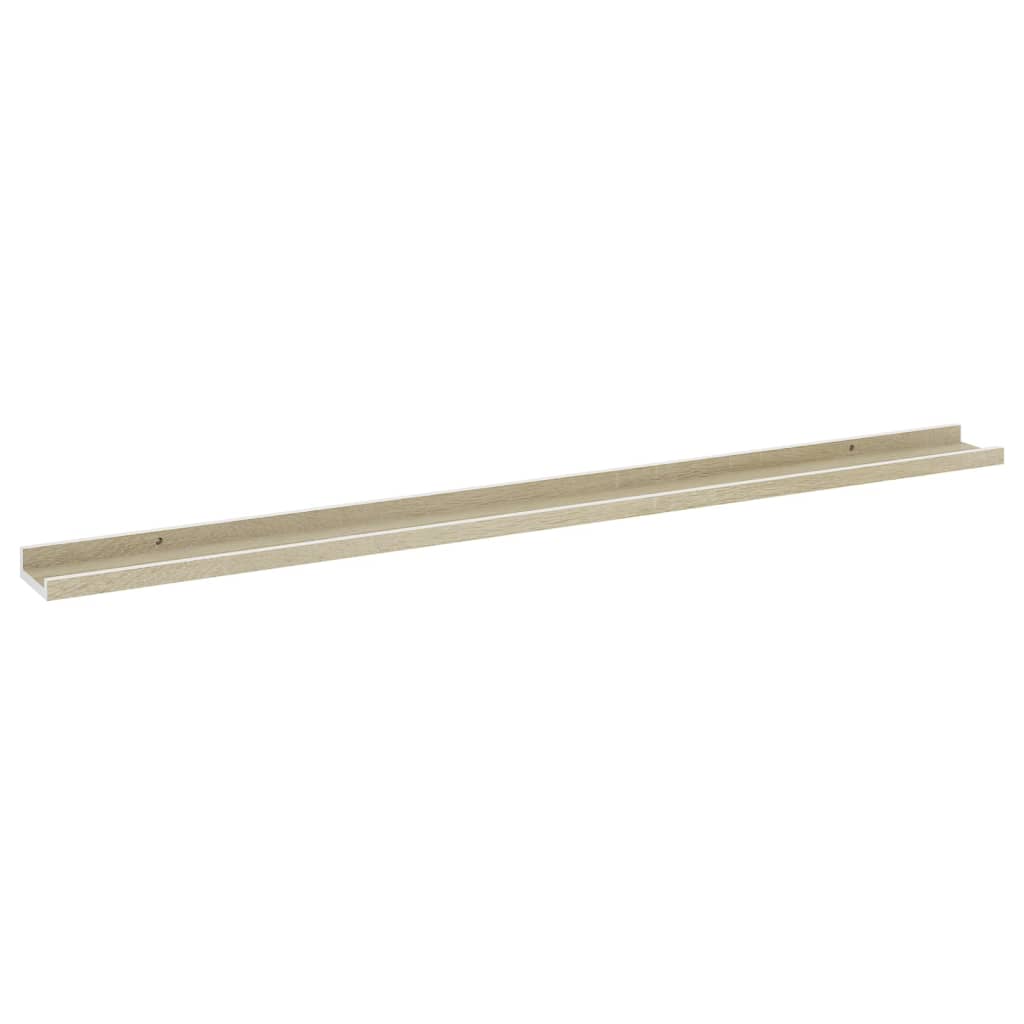 Étagères murales 4 pcs blanc et chêne sonoma 115x9x3 cm - XIOS