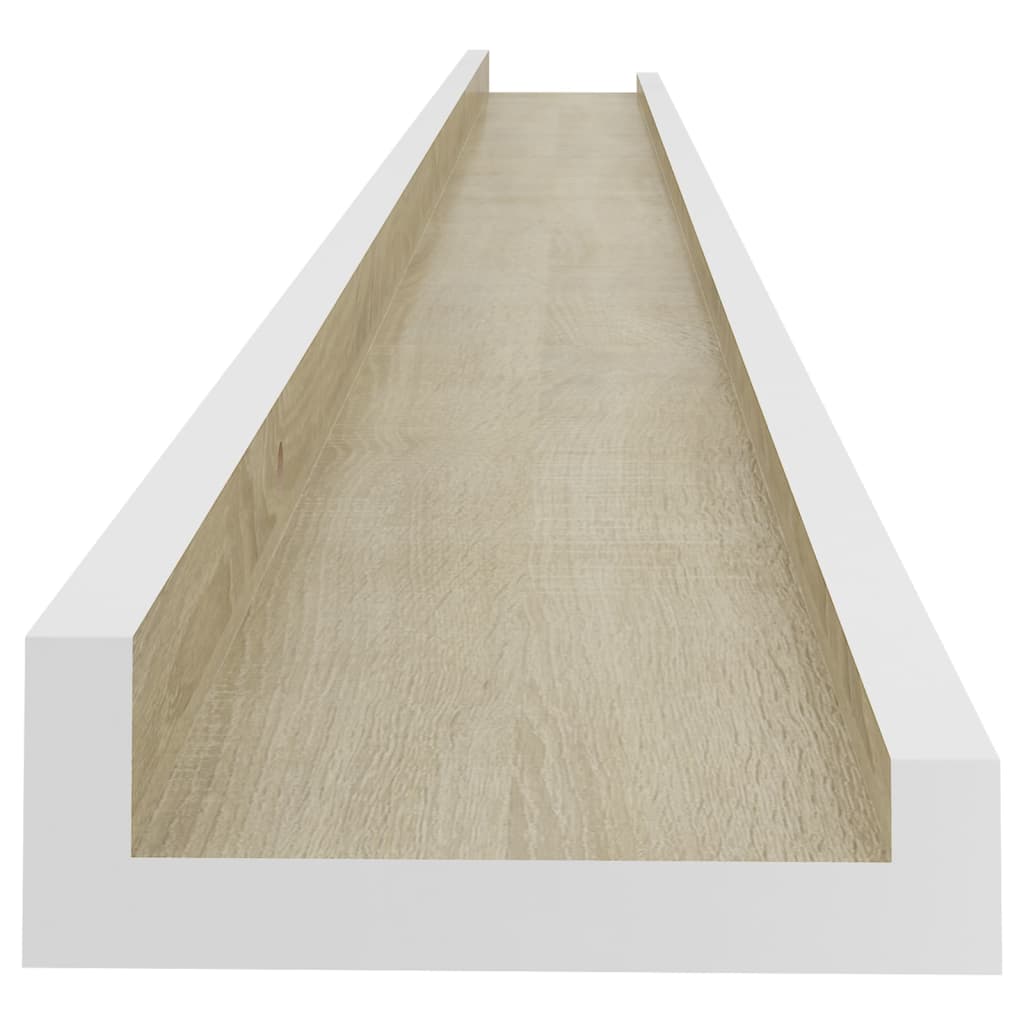 Étagères murales 4 pcs blanc et chêne sonoma 115x9x3 cm - XIOS