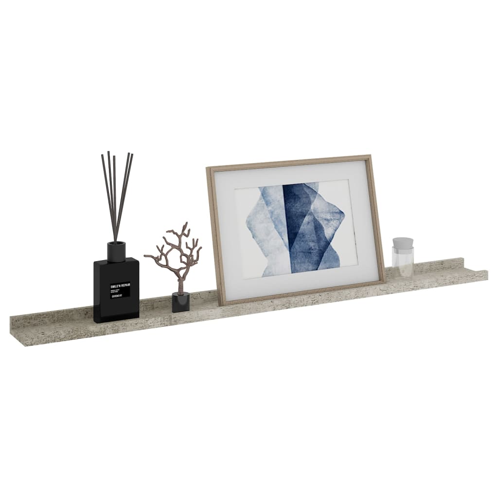 Étagères murales 2 pcs Gris béton 100x9x3 cm - XIOS