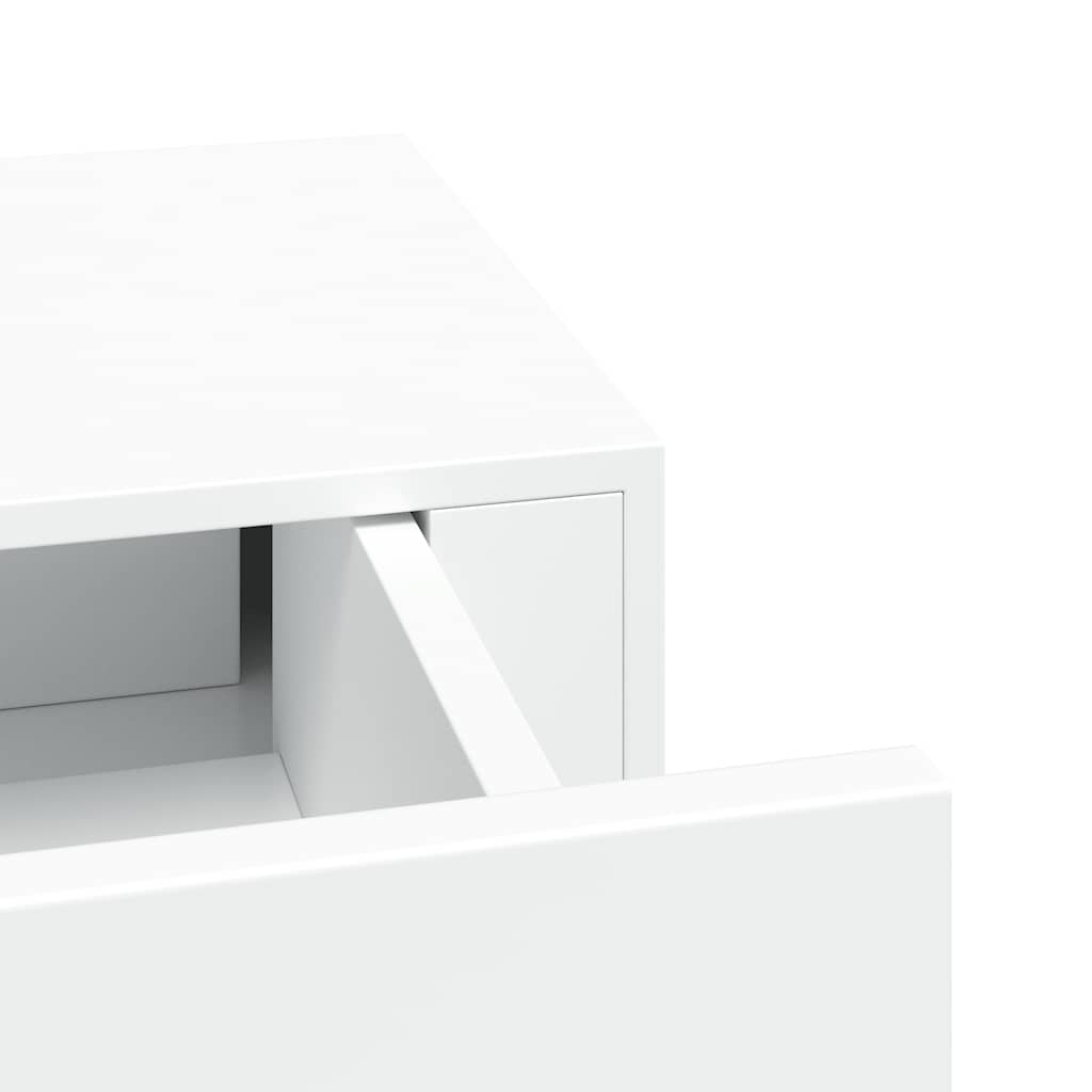 Étagère à tiroir murale Blanc 40x23,5x10 cm MDF - XIOS