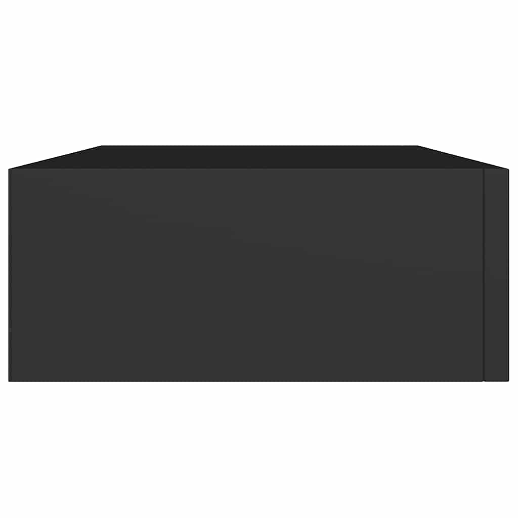 Étagère à tiroir murale noir 40x23,5x10 cm MDF - XIOS