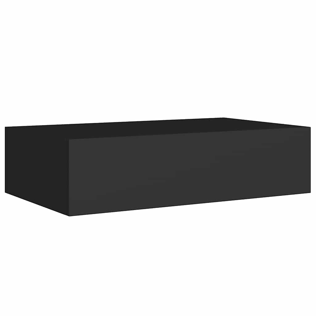 Étagères à tiroirs murales 2 pcs noir 40x23,5x10 cm MDF - XIOS