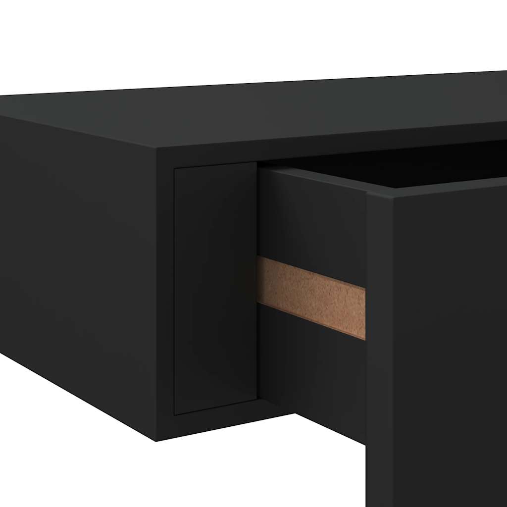 Étagères à tiroirs murales 2 pcs noir 40x23,5x10 cm MDF - XIOS