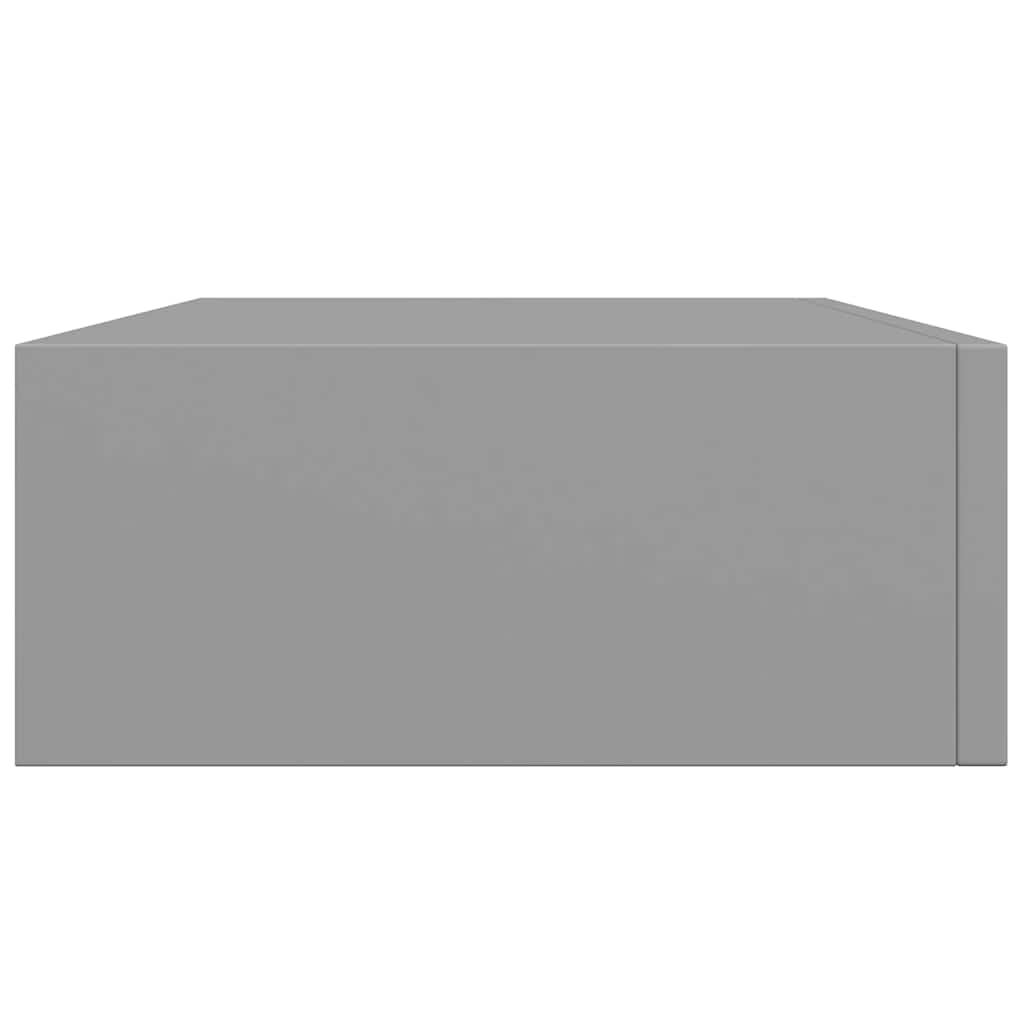 Étagère à tiroir murale gris 40x23,5x10 cm MDF - XIOS
