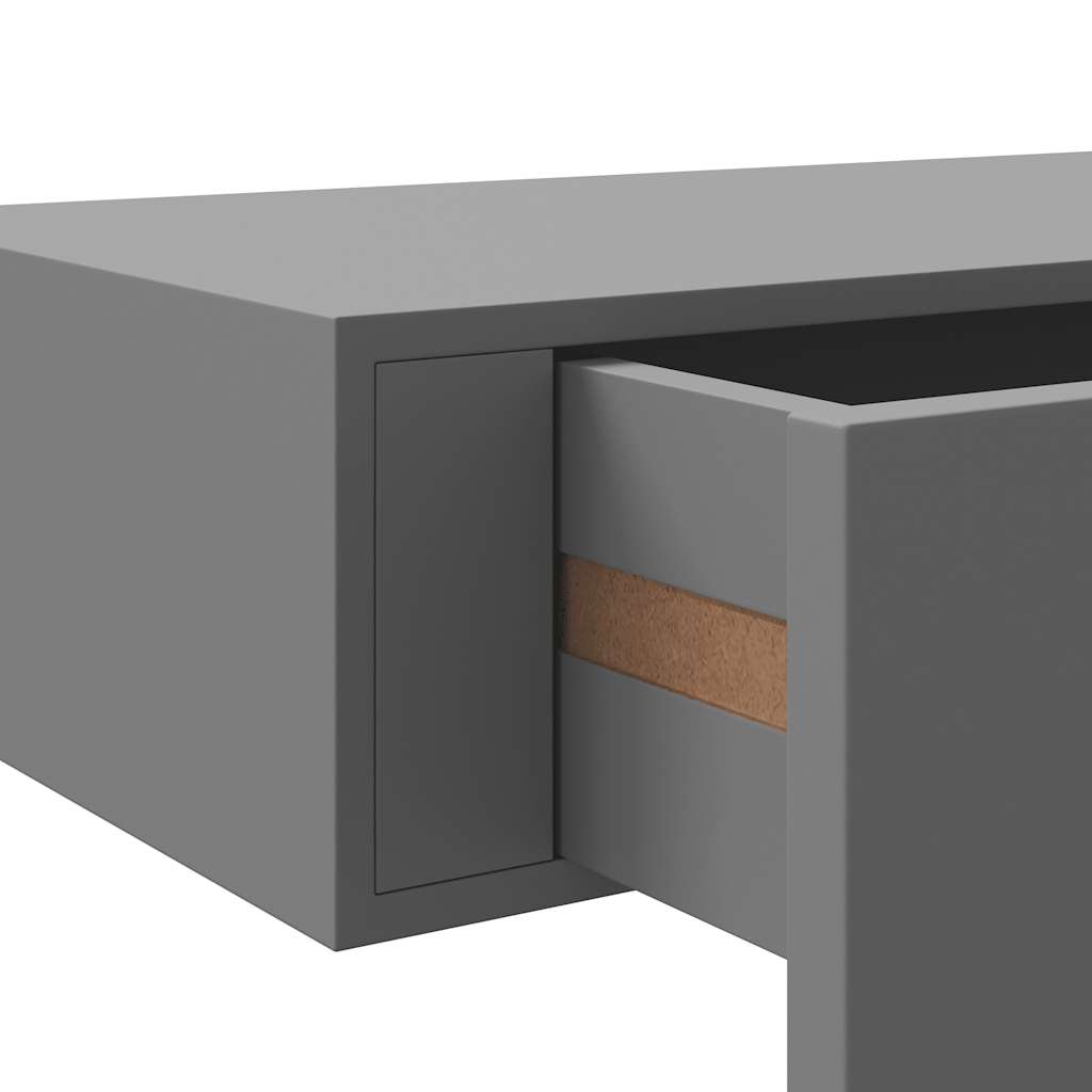 Étagère à tiroir murale gris 40x23,5x10 cm MDF - XIOS