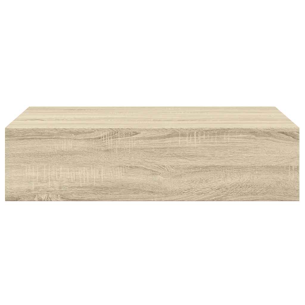 Étagère à tiroir murale chêne 40x23,5x10 cm MDF - XIOS