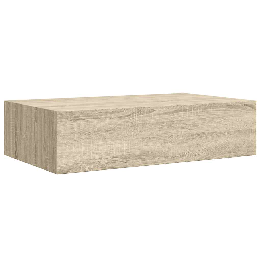 Étagères à tiroirs murales 2 pcs chêne 40x23,5x10 cm MDF - XIOS