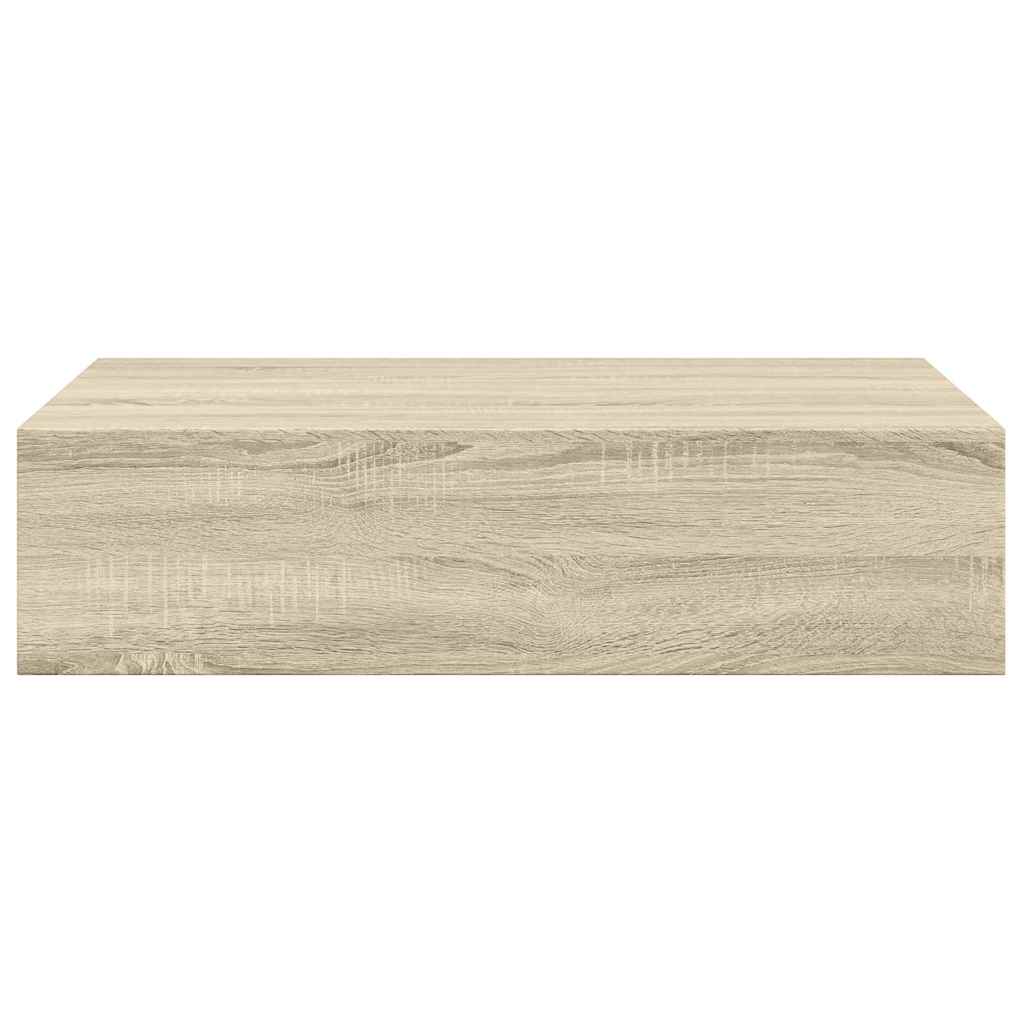 Étagères à tiroirs murales 2 pcs chêne 40x23,5x10 cm MDF - XIOS