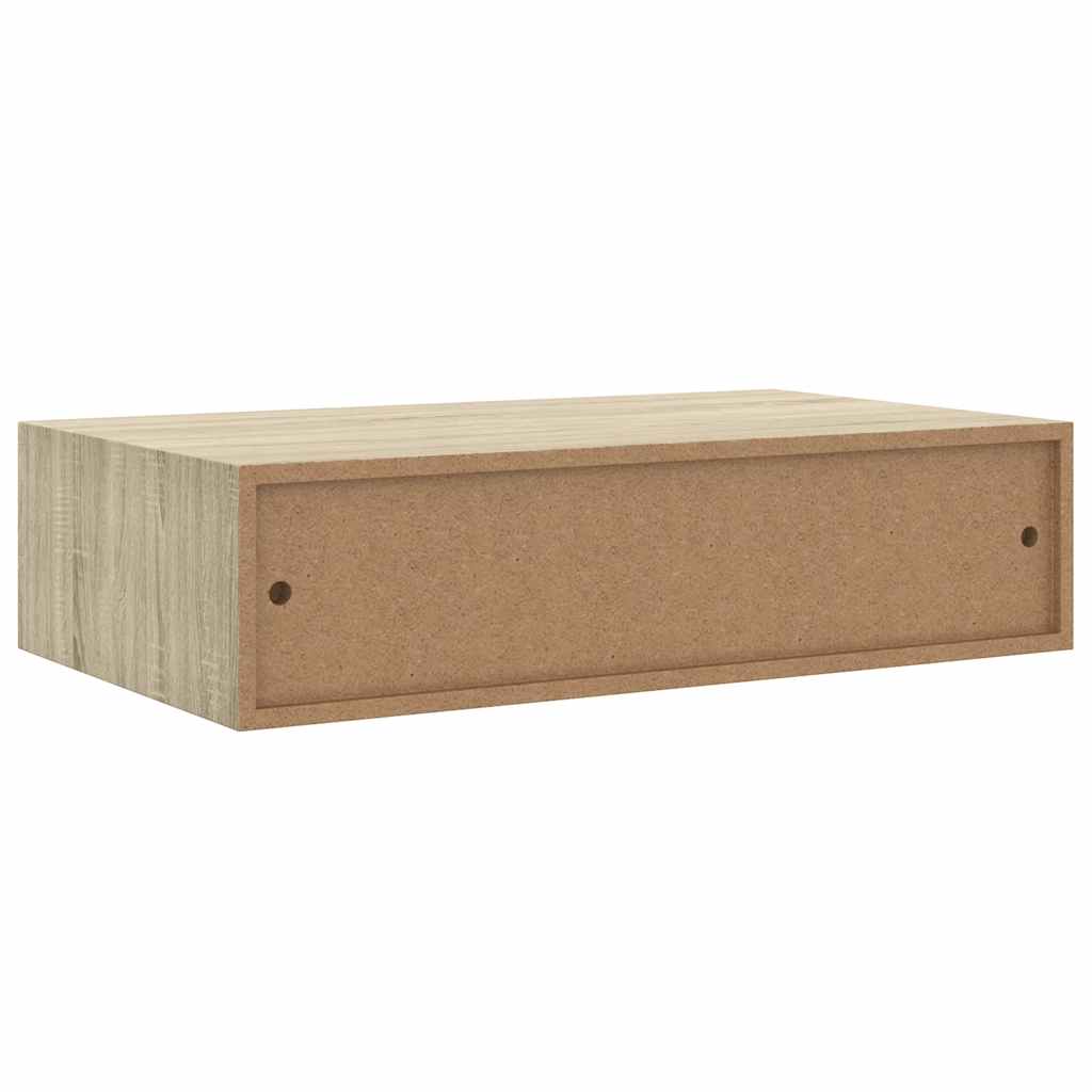 Étagères à tiroirs murales 2 pcs chêne 40x23,5x10 cm MDF - XIOS