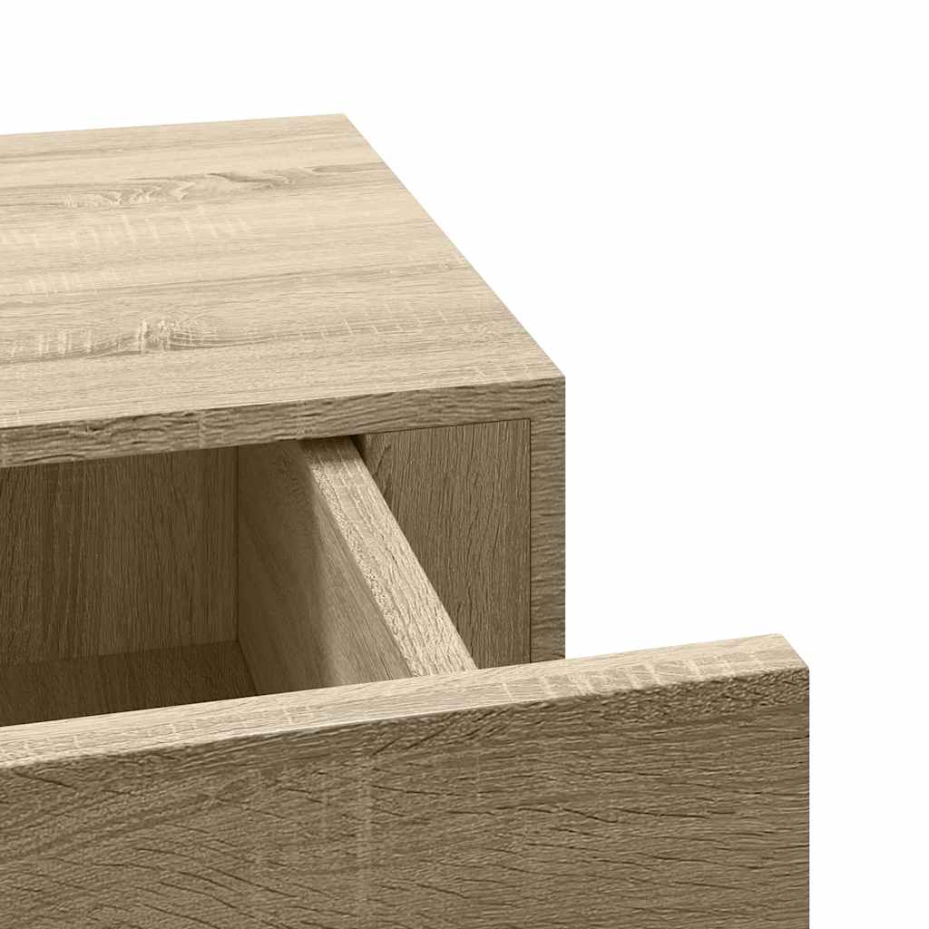 Étagères à tiroirs murales 2 pcs chêne 40x23,5x10 cm MDF - XIOS