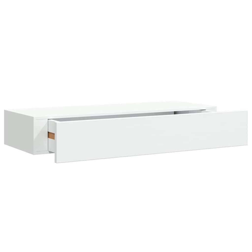 Étagère à tiroir murale Blanc 60x23,5x10 cm MDF - XIOS