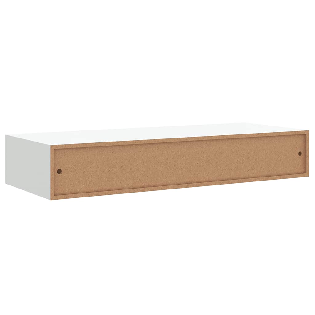 Étagère à tiroir murale Blanc 60x23,5x10 cm MDF - XIOS