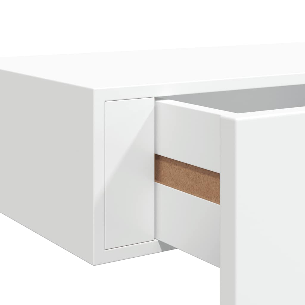 Étagère à tiroir murale Blanc 60x23,5x10 cm MDF - XIOS