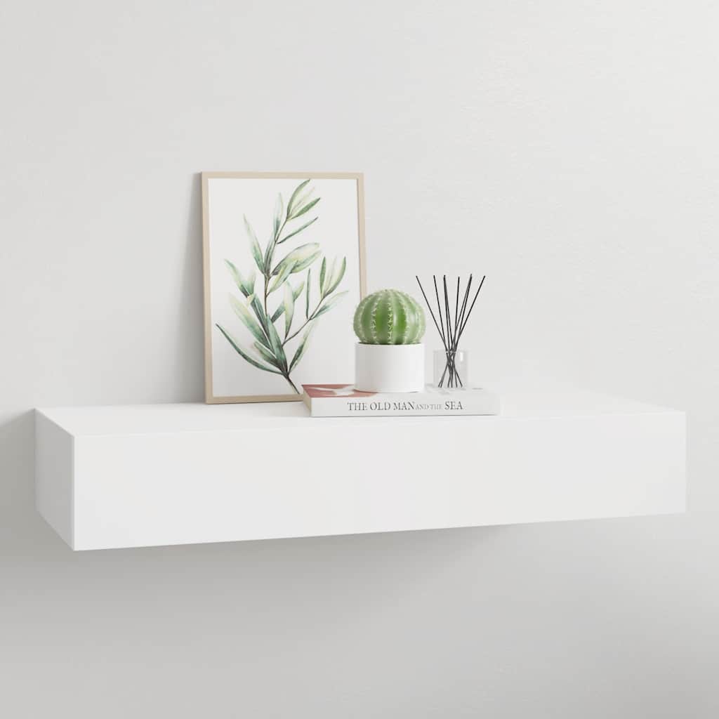 Étagère à tiroir murale Blanc 60x23,5x10 cm MDF - XIOS