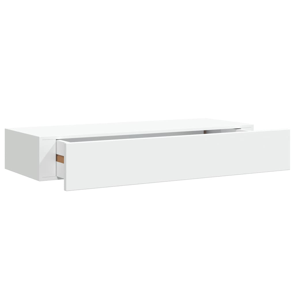 Étagères à tiroirs murales 2 pcs Blanc 60x23,5x10 cm MDF - XIOS