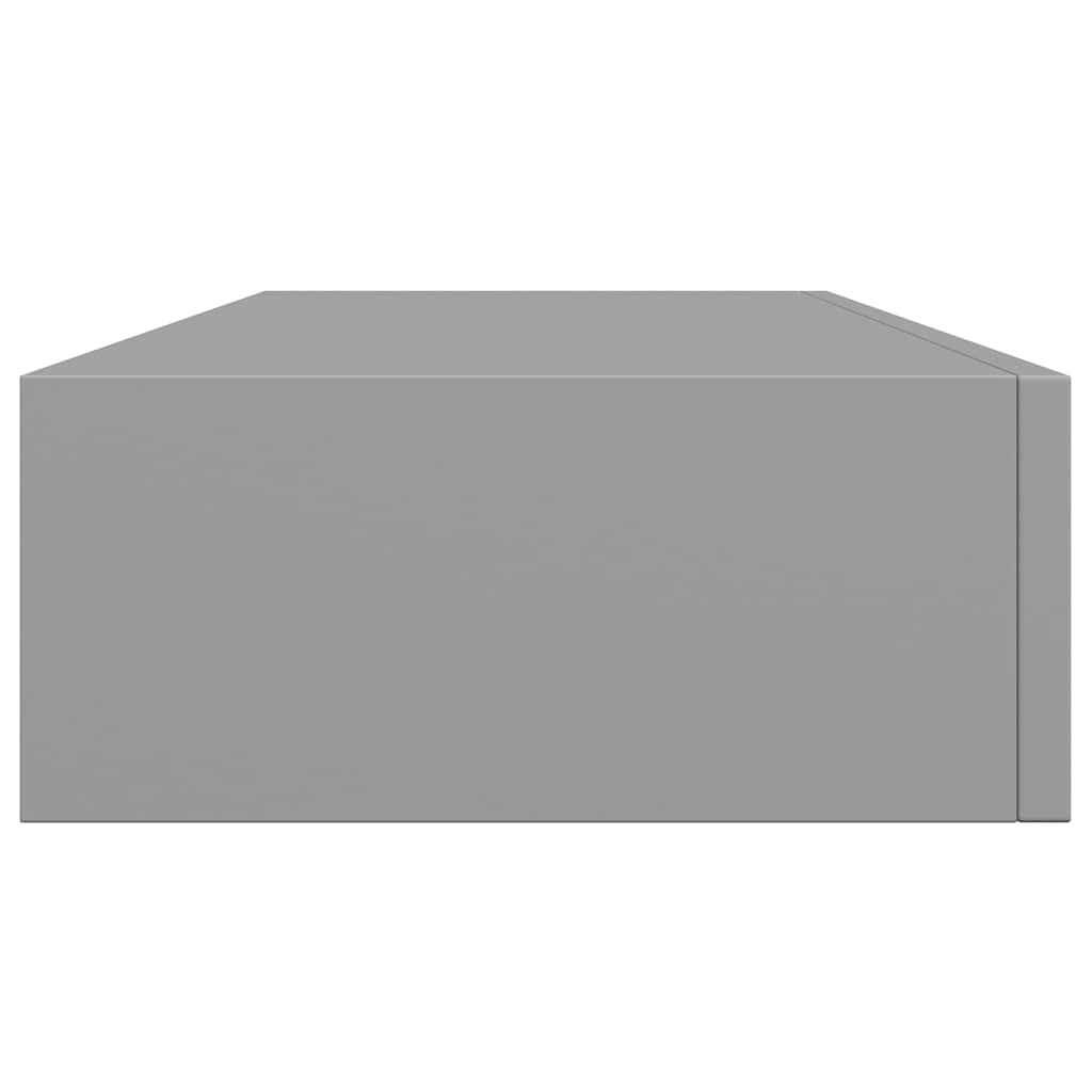 Étagère à tiroir murale Gris 60x23,5x10 cm MDF - XIOS